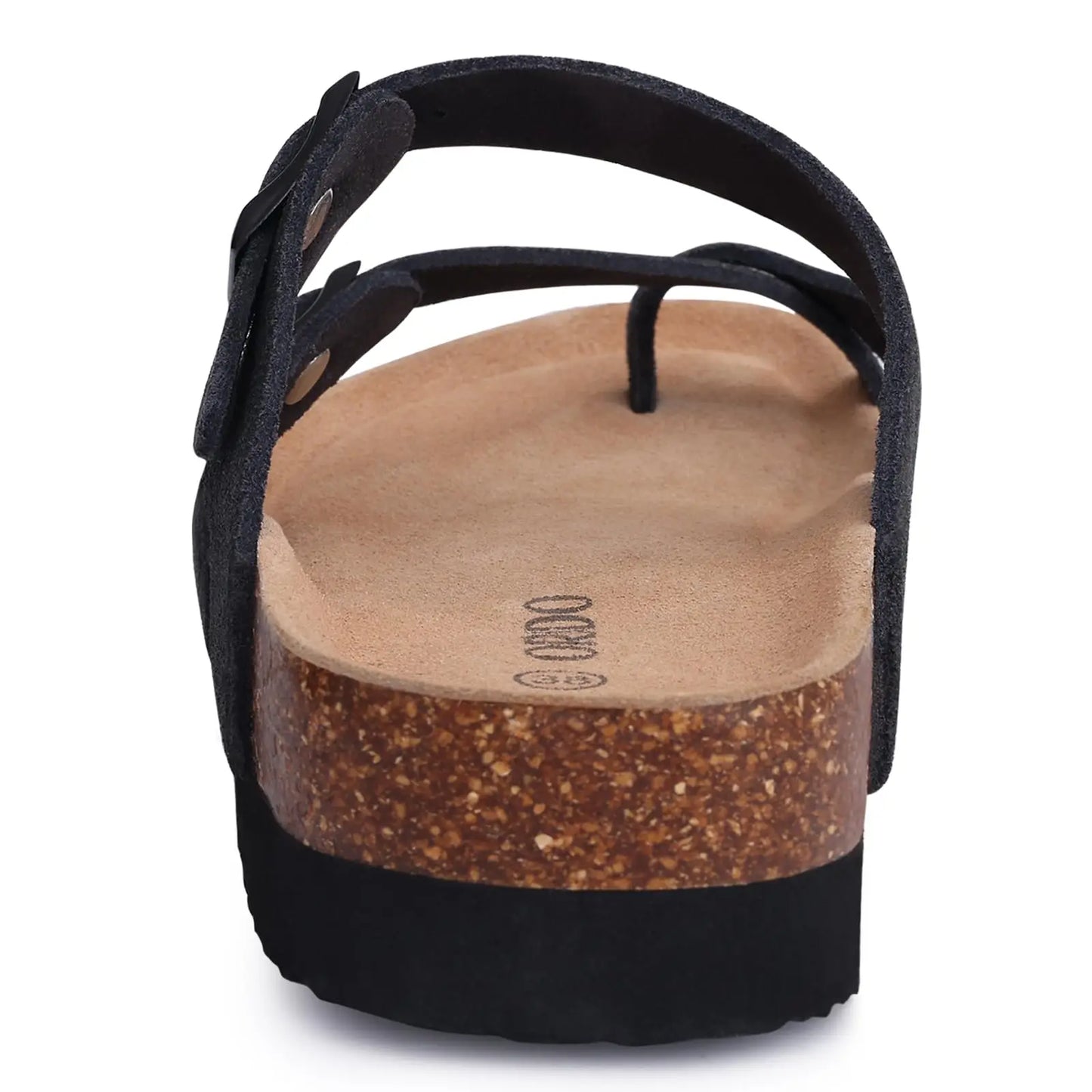 Women's Suede Sandals | Adjustable Buckle Cork Platform Footwear