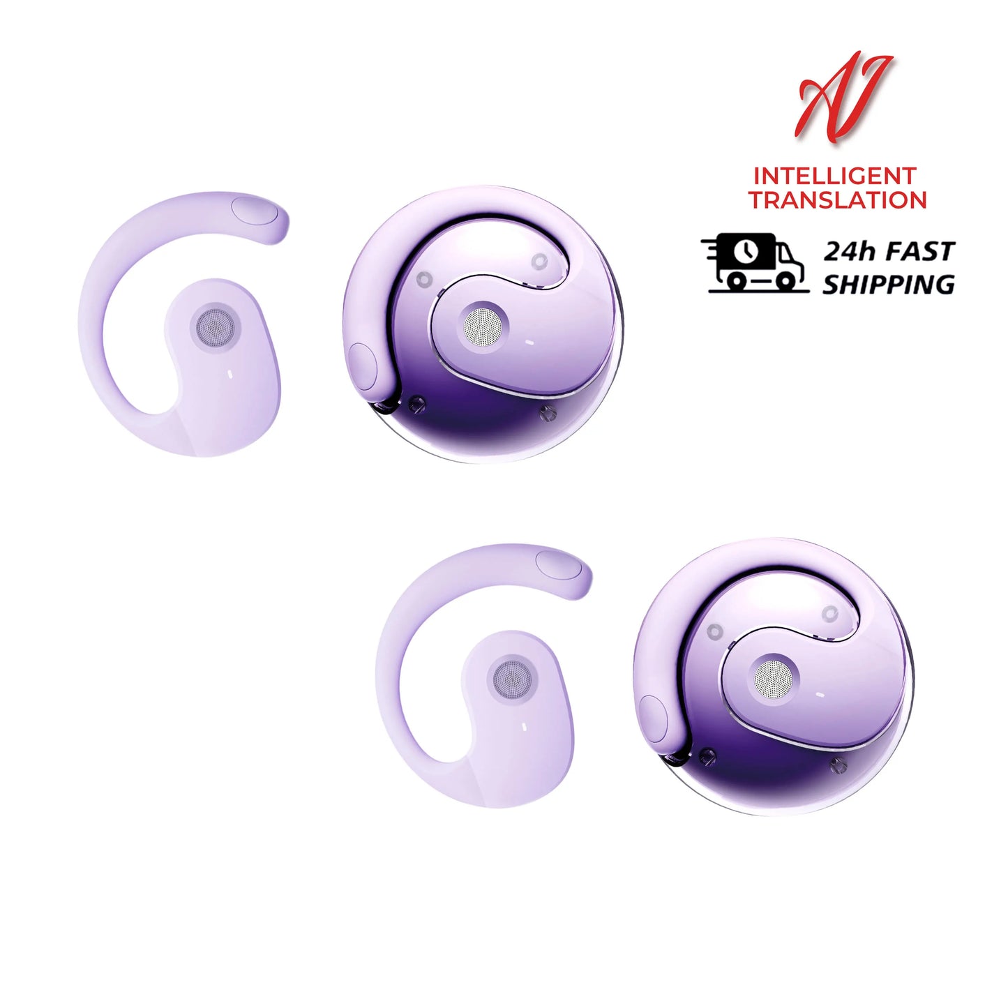 Smart Waterproof Wireless Translation Earbuds for Seamless Communication