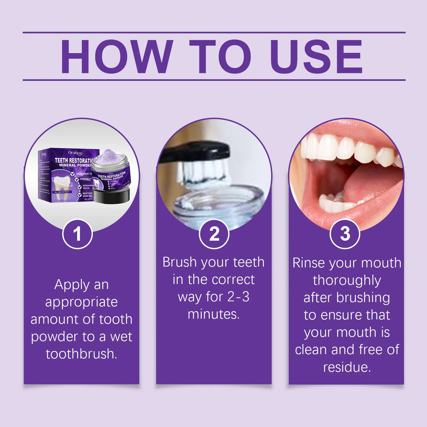 Purple Tooth Whitening Powder | Remove Stains & Freshen Breath