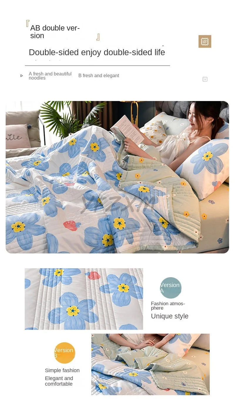 Lightweight Breathable Summer Quilt | Soft Comfortable Blanket