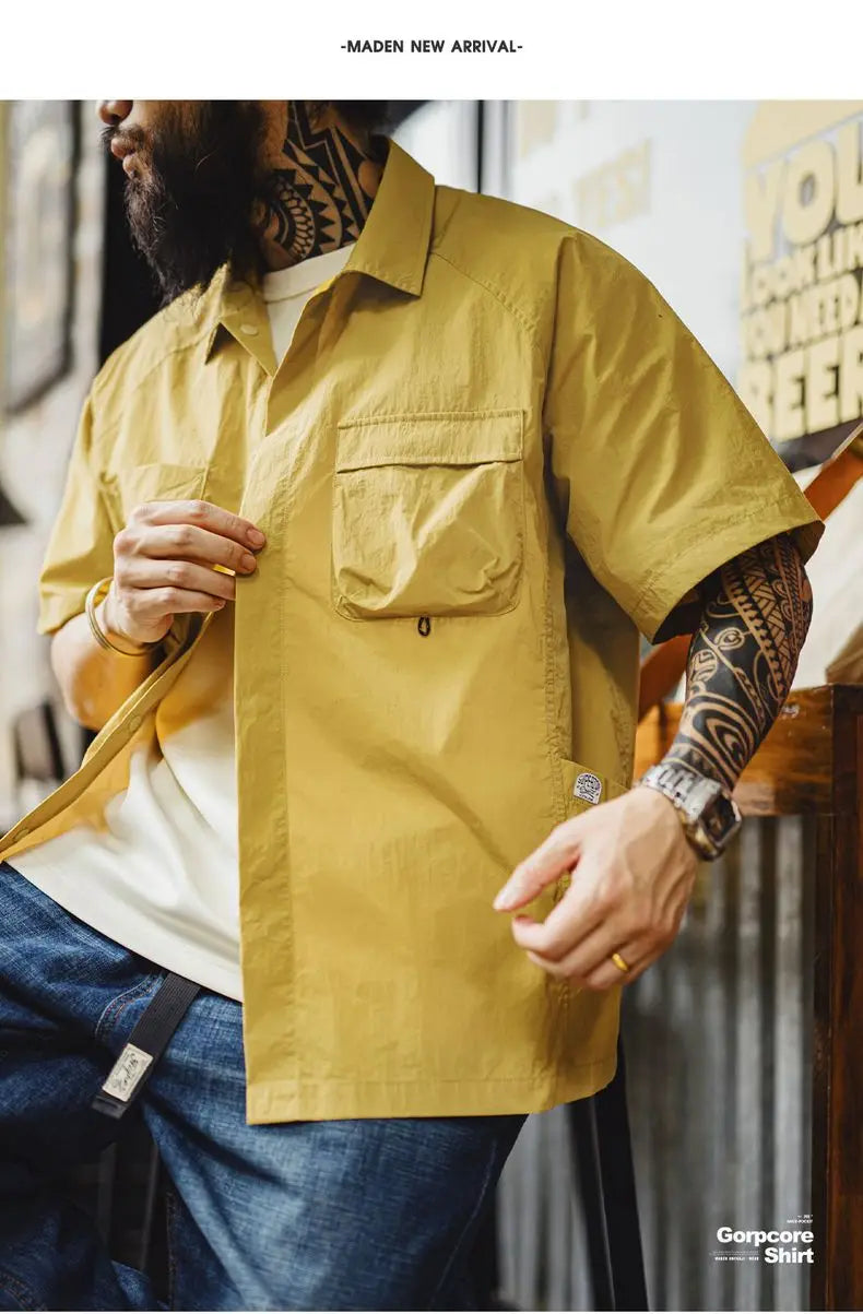 Men's Summer Quick-Dry Short Sleeve Travel Shirt | Lightweight & Stylish