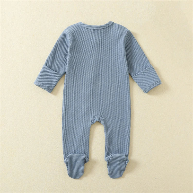 Organic Cotton Baby Rompers | Soft Zipper Footed Pajamas for Infants