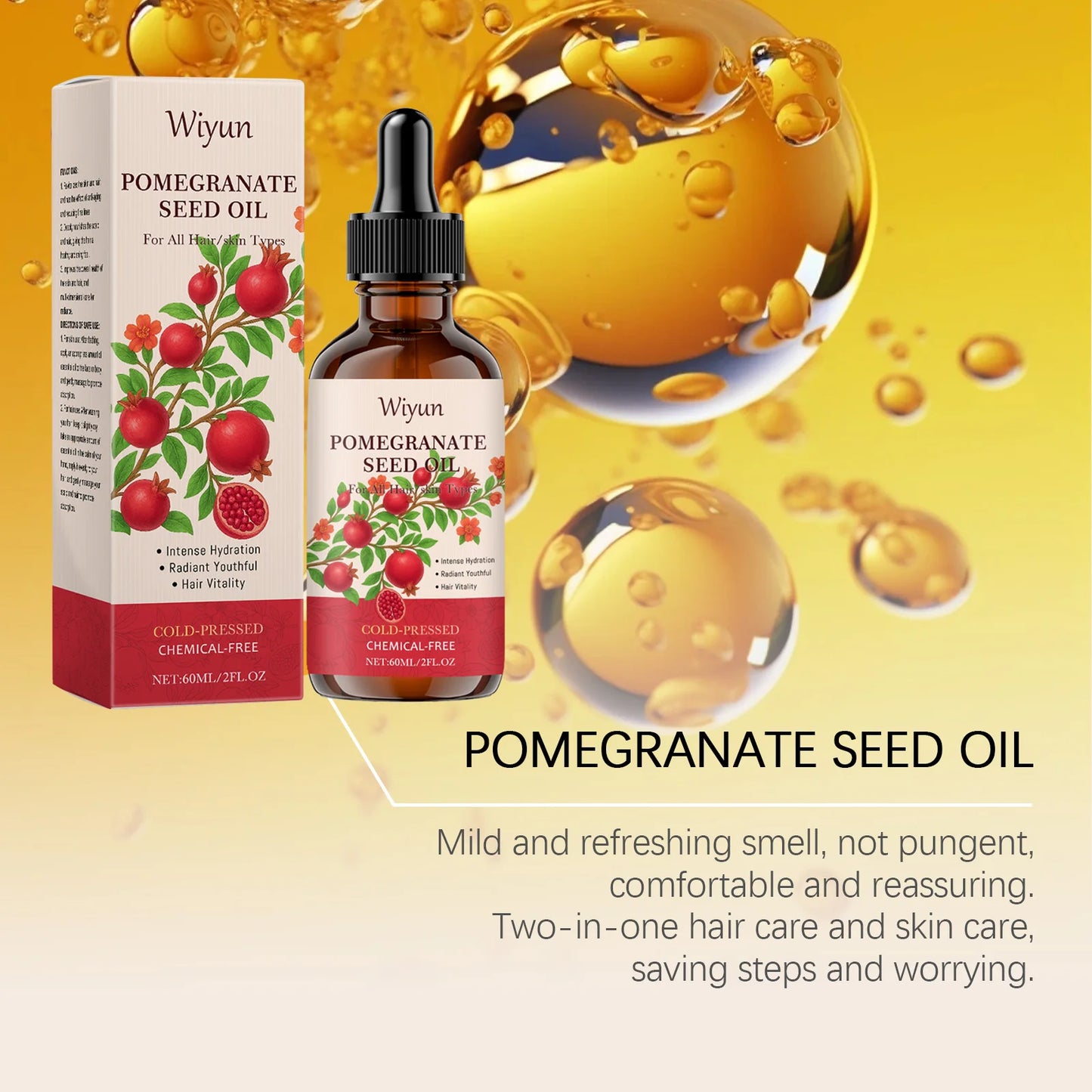 Pomegranate Seed Essential Oil | Deep Moisturizing for Hair & Skin