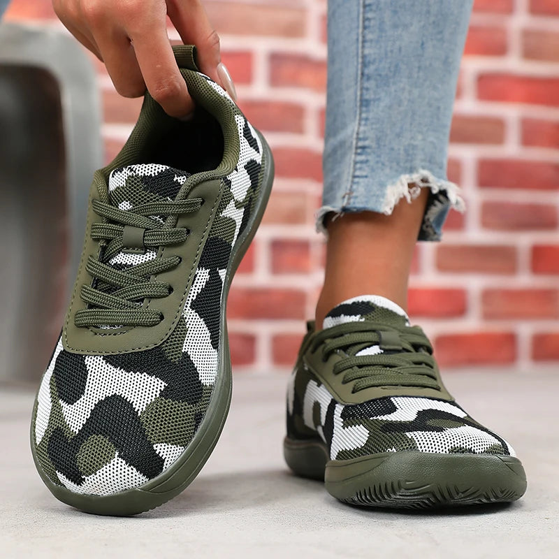 Breathable Mesh Women's Shoes | Comfortable Flat Bottom Sneakers
