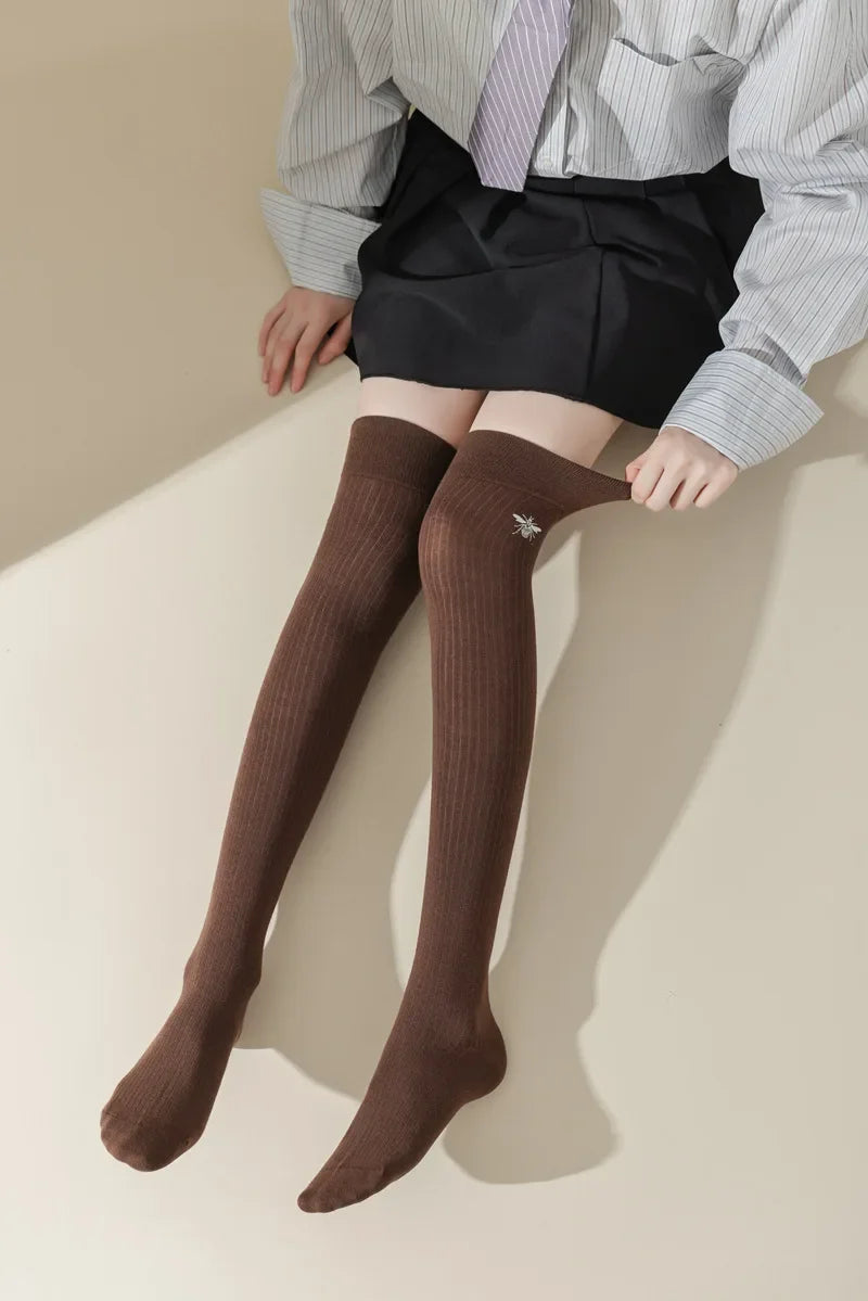 Stylish Women's Cotton Thigh High Stockings | Trendy and Comfortable