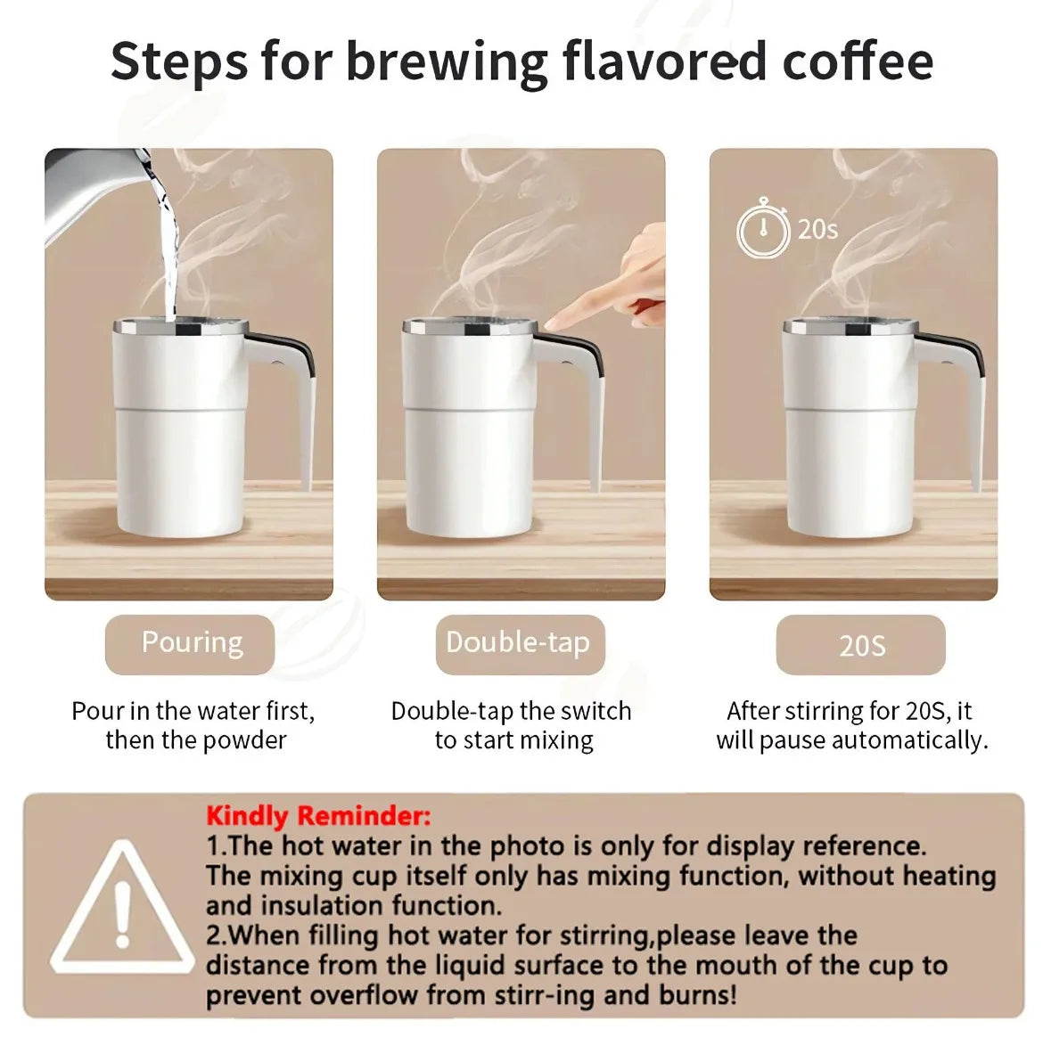 380ML Mini Electric Self Mixing Mug | Waterproof & Rechargeable