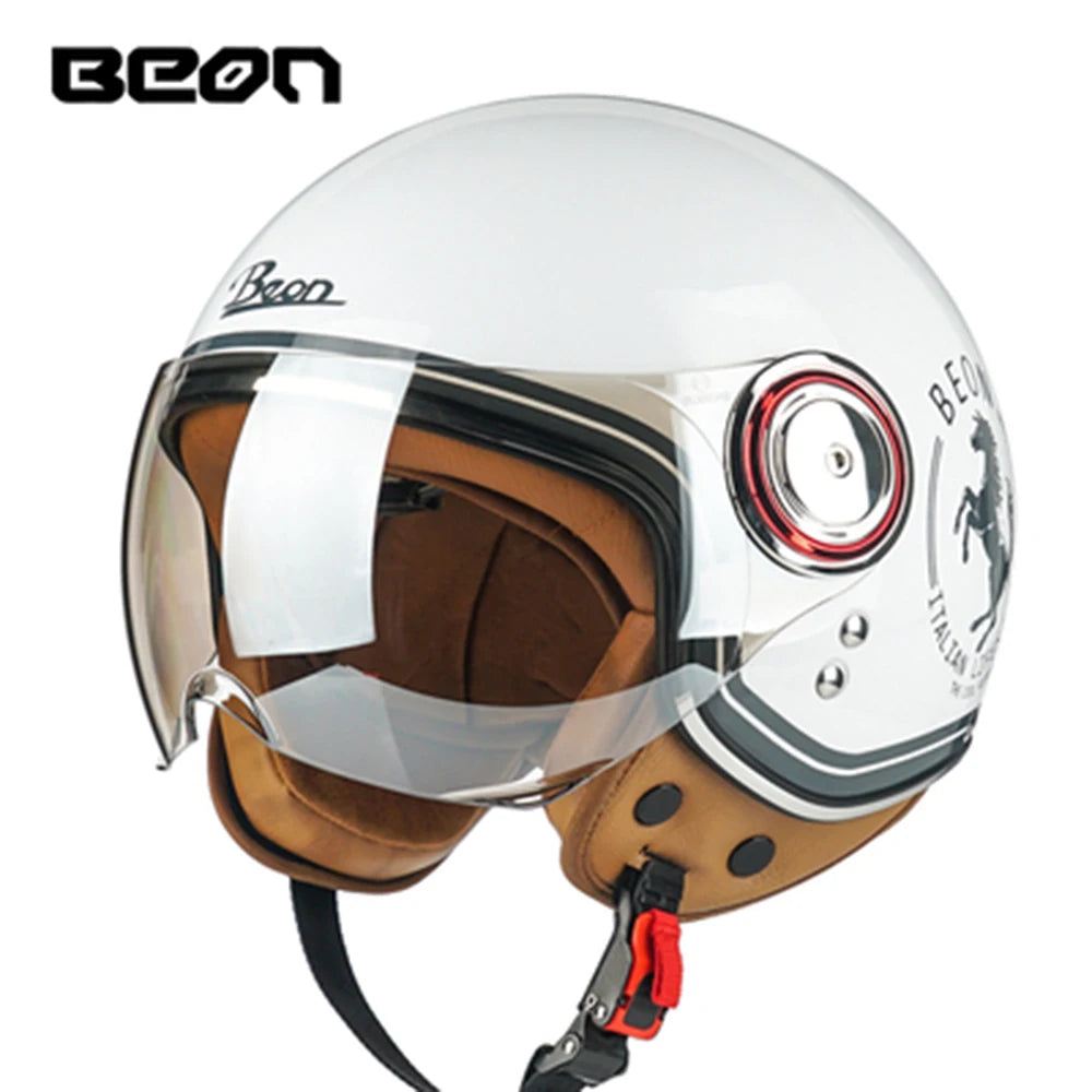 Vintage Open Face Motorcycle Helmet | Retro Style Protection Gear