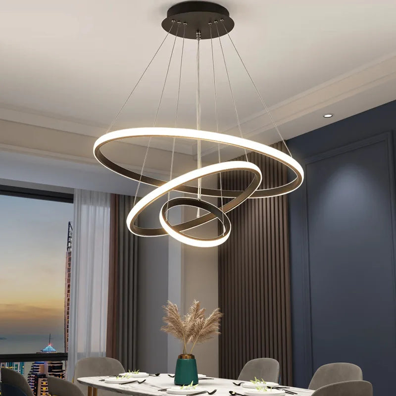 Nordic Style LED Circle Pendant Lamp | Modern Home Chandelier
