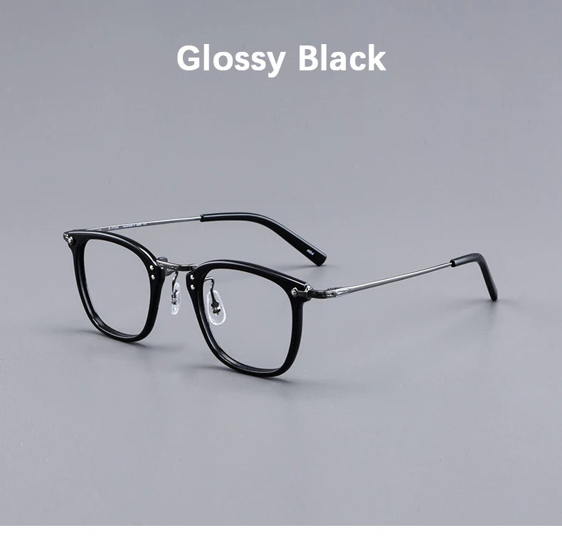 Men's Luxury Pure Titanium Rectangular Frame Eyeglasses