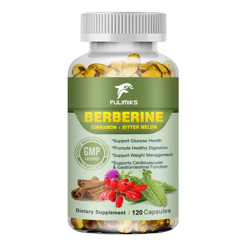 Berberine Capsules with Ceylon Cinnamon & Bitter Gourd | Immune & Heart Support
