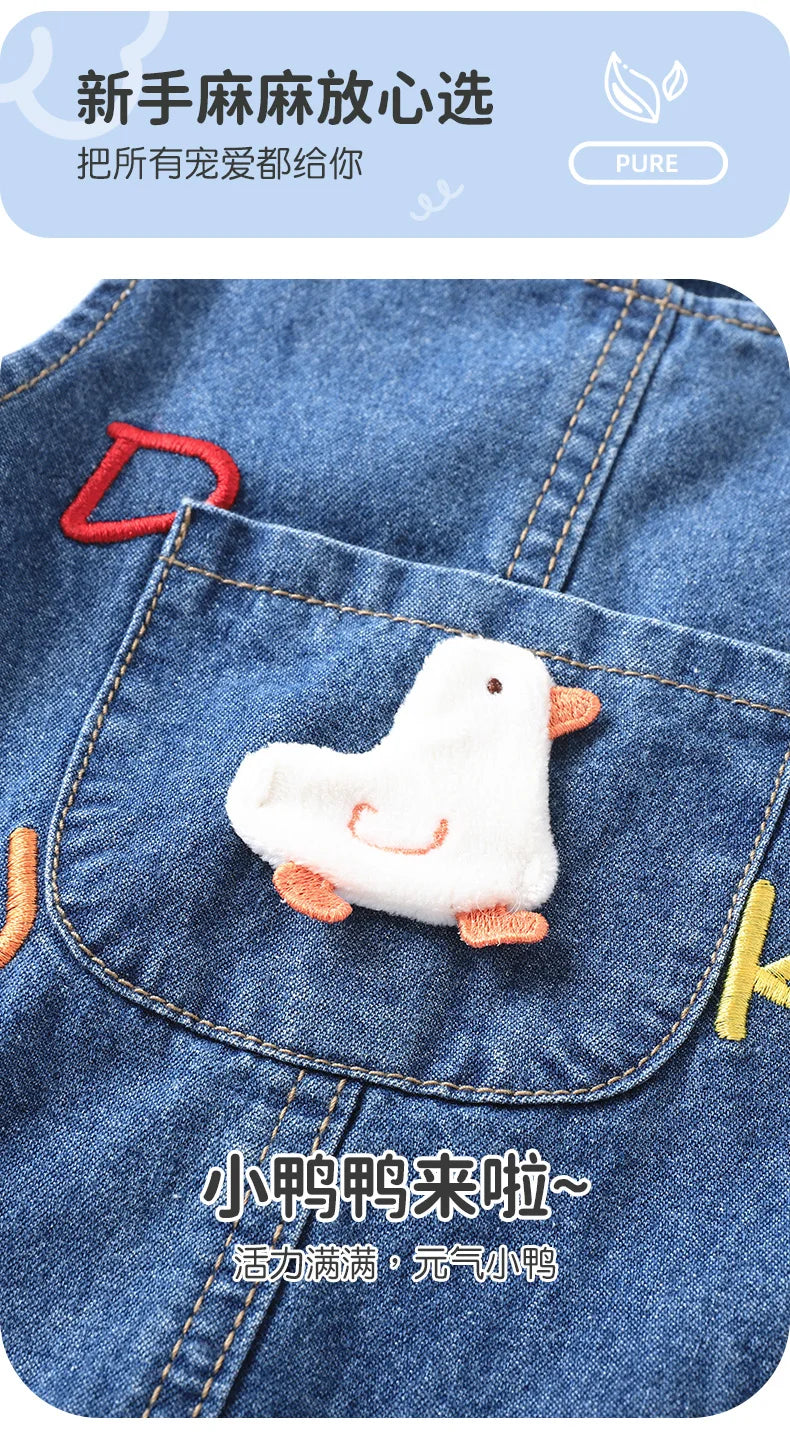 Baby Girl Denim Overalls | Stylish Spring & Autumn Jumpsuit