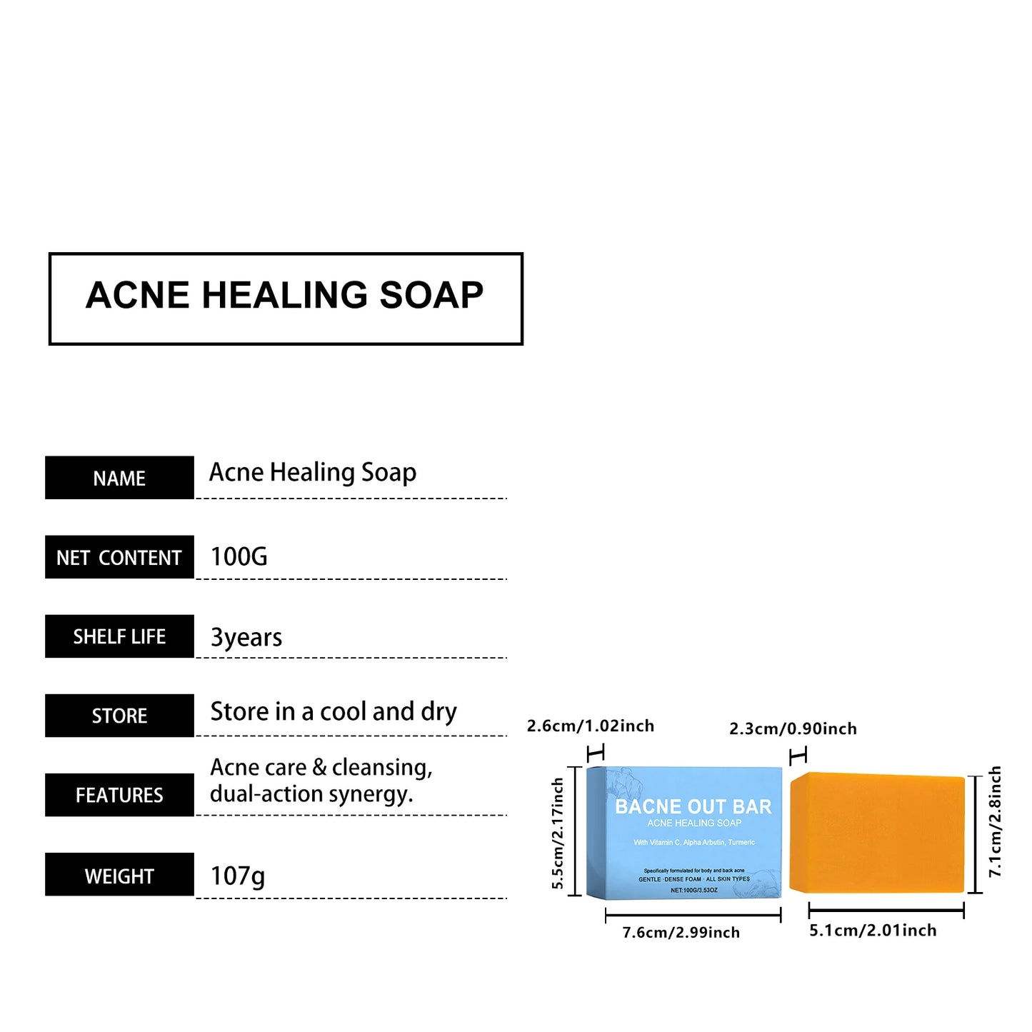 Turmeric Lightening Soap | Exfoliating Body Soap for Acne Control