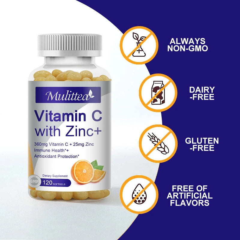 Vitamin C and Zinc Supplement | Powerful Antioxidant Booster