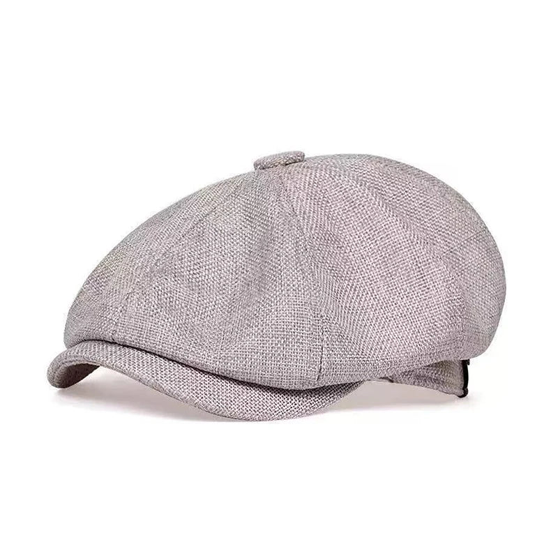 ★▲Mens Beret Casual Newsboy Hat Spring Autumn Lightweight Vintage Flat Cap Soft Cotton Outdoor Style Unisex