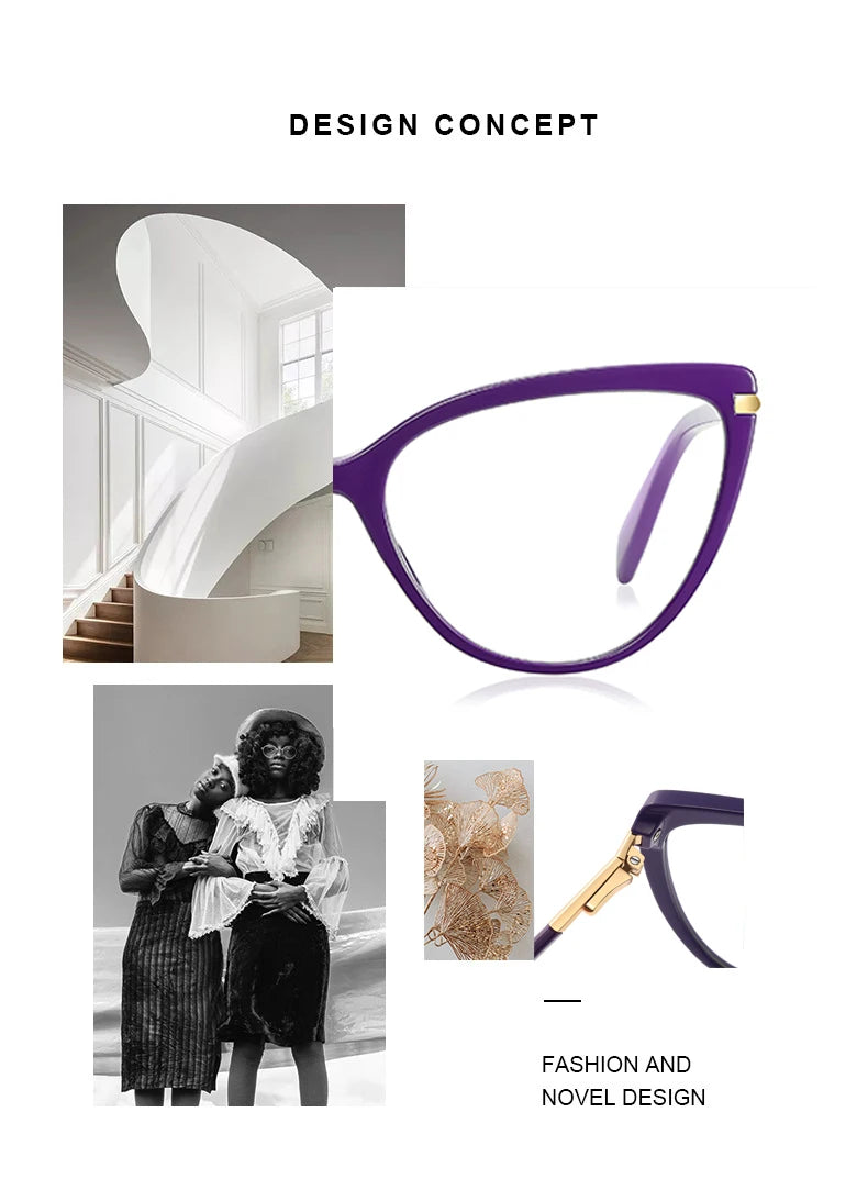 Stylish Cat Eye Reading Glasses | Anti Blue Light Protection
