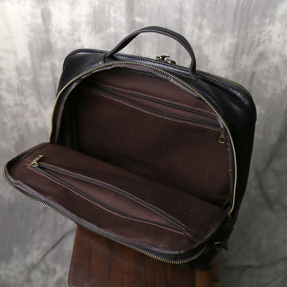 Vintage Leather Men's Backpack | Large Capacity Casual Laptop Bag