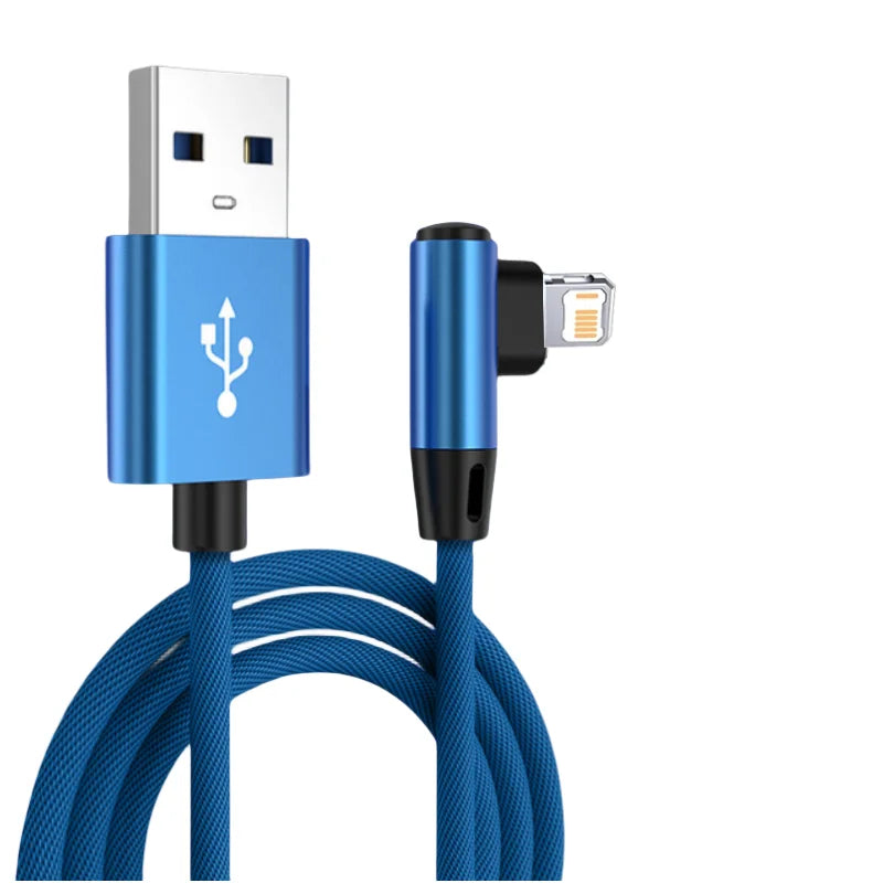 Gaming Elbow Fast Charger Cable for iPhone Devices | Braided USB