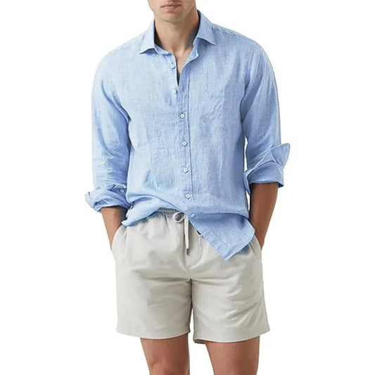 Men's Solid Color Hawaiian Shirts | Casual Summer Beachwear