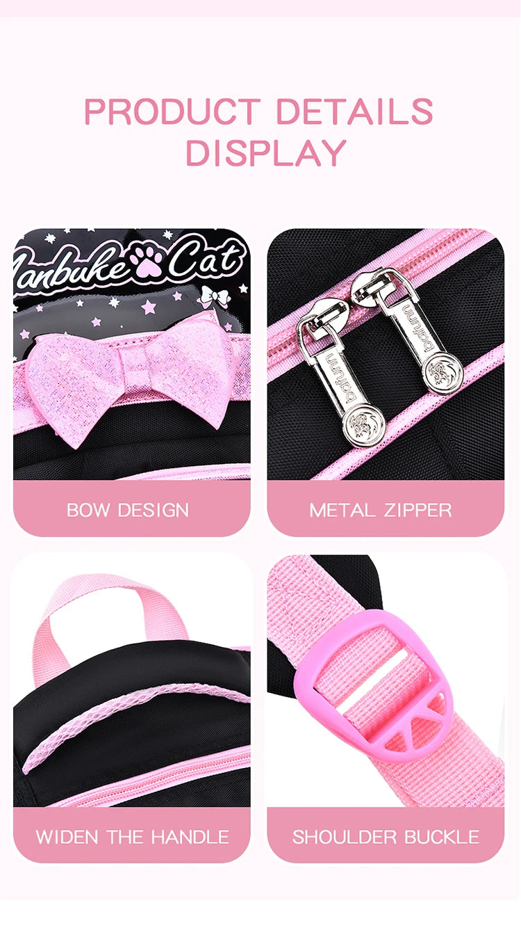 Cute Kitten Shoulder Bag | Adorable Backpack for School Girls