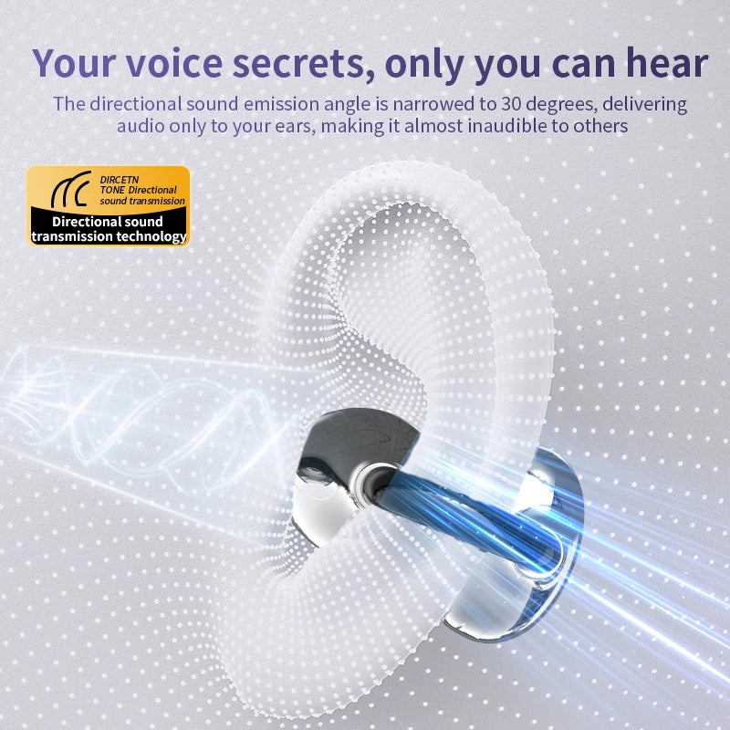 Wireless AI Translation Ear Clip | Bluetooth 5.49 Open-Ear Earbuds