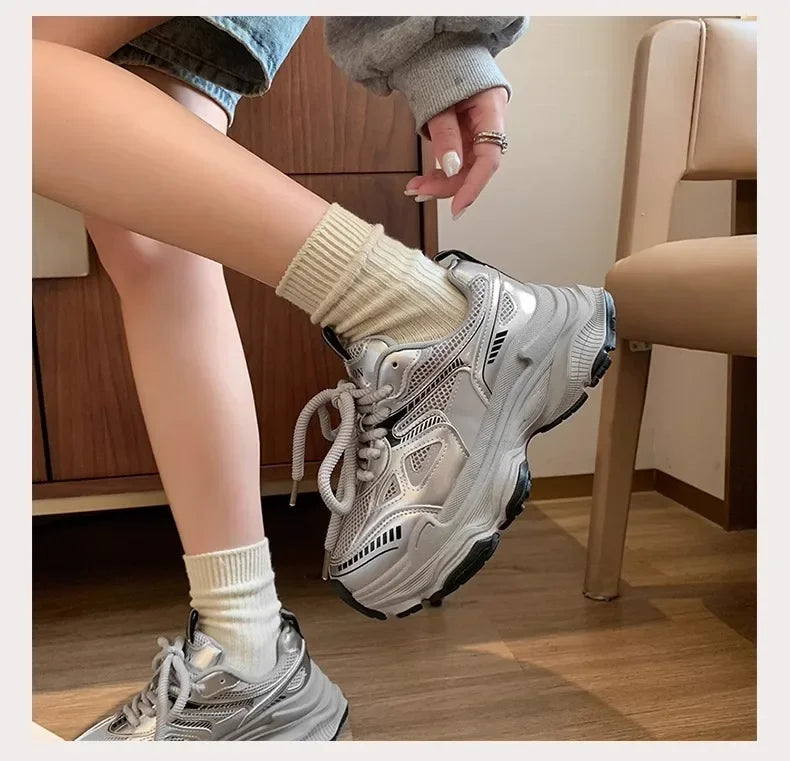 Fashionable Casual Platform Sneakers for Women | Comfortable Sports Shoes