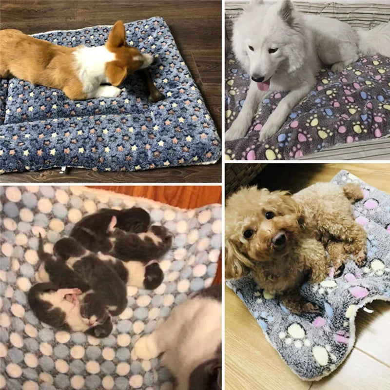 Cozy Flannel Pet Sleeping Mat | Soft Blanket for Dogs & Cats
