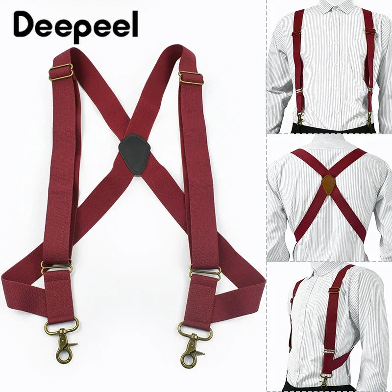 Adjustable Men's Suspenders | Stylish Elastic Braces for Pants