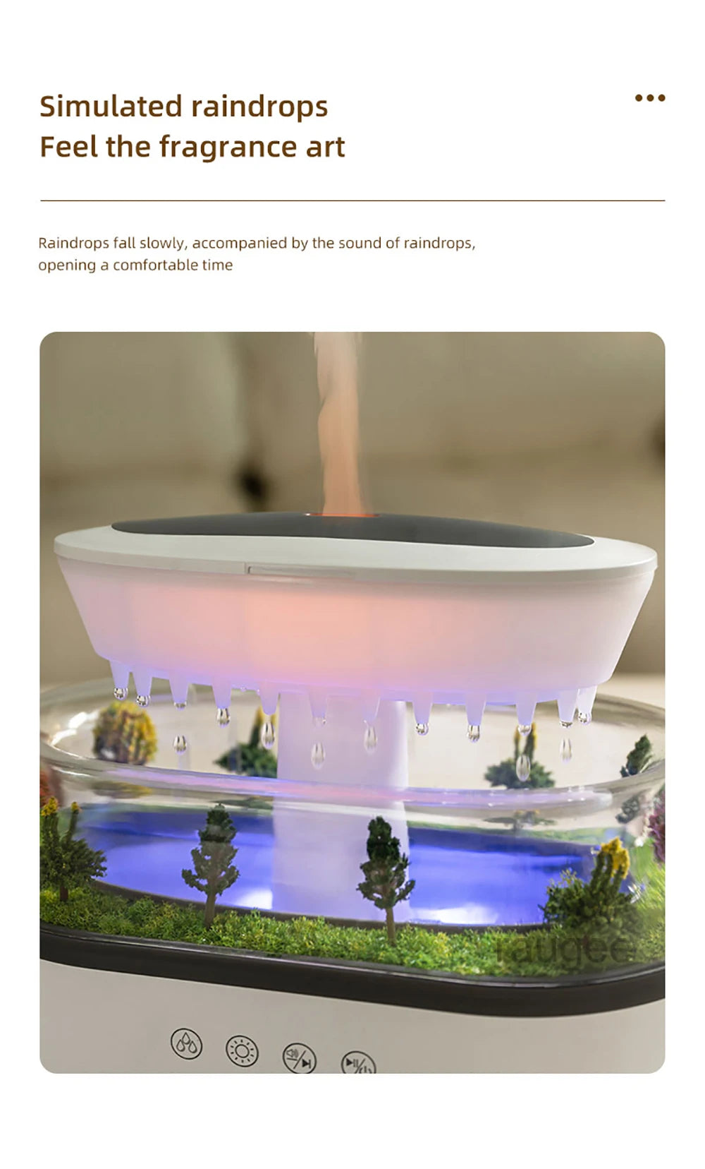 Essential Oils Humidifier and Aromatherapy Diffuser with Music