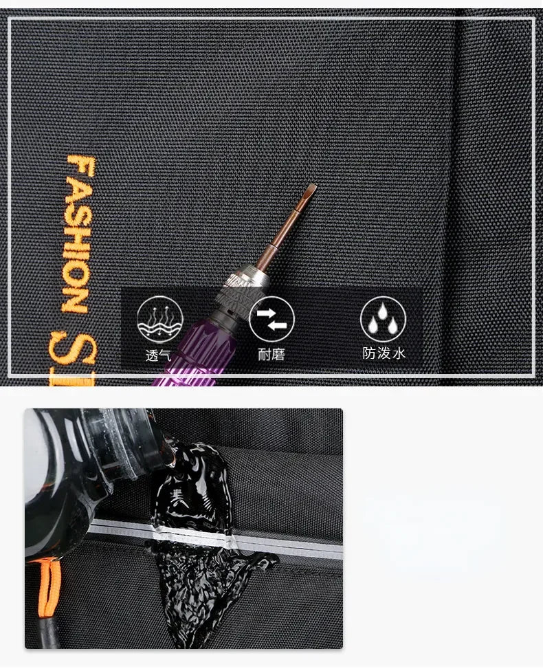 Men's Oxford Waterproof Backpack | Stylish School & Travel Bag