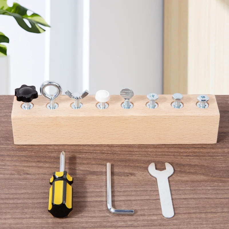 Kids Wooden Screw Nut Disassembly Toy | Montessori Learning