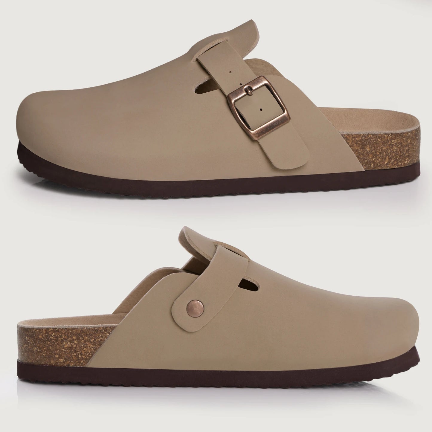 Comfortable Suede Clogs with Arch Support for All-Day Wear