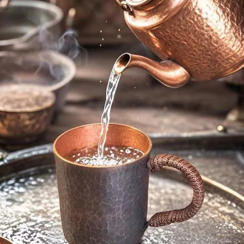 Handcrafted Vintage Copper Coffee Cup | Portable Tea Mug