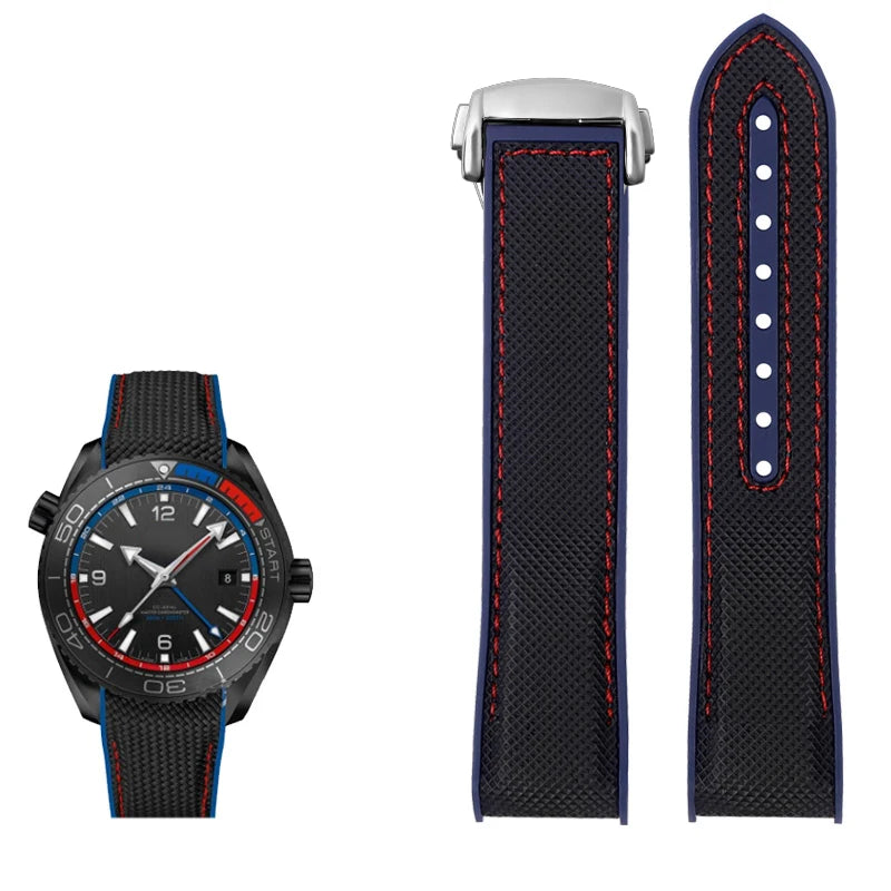 Versatile Nylon Rubber Watchband | Durable Comfort Strap