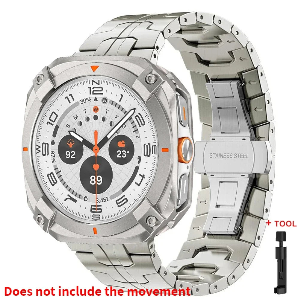 Stainless Steel Watch Band for Galaxy Ultra | Protective Case & Strap