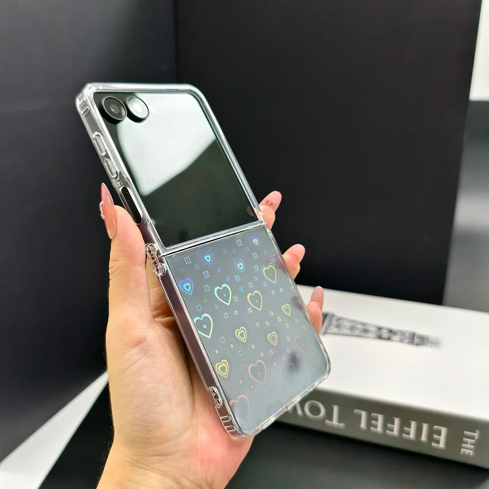 Holographic Love Pattern Phone Case | Stylish Shockproof Protection