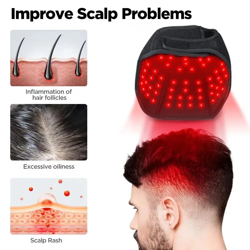 Near Infrared Red Light Therapy Cap for Hair Growth & Relaxation