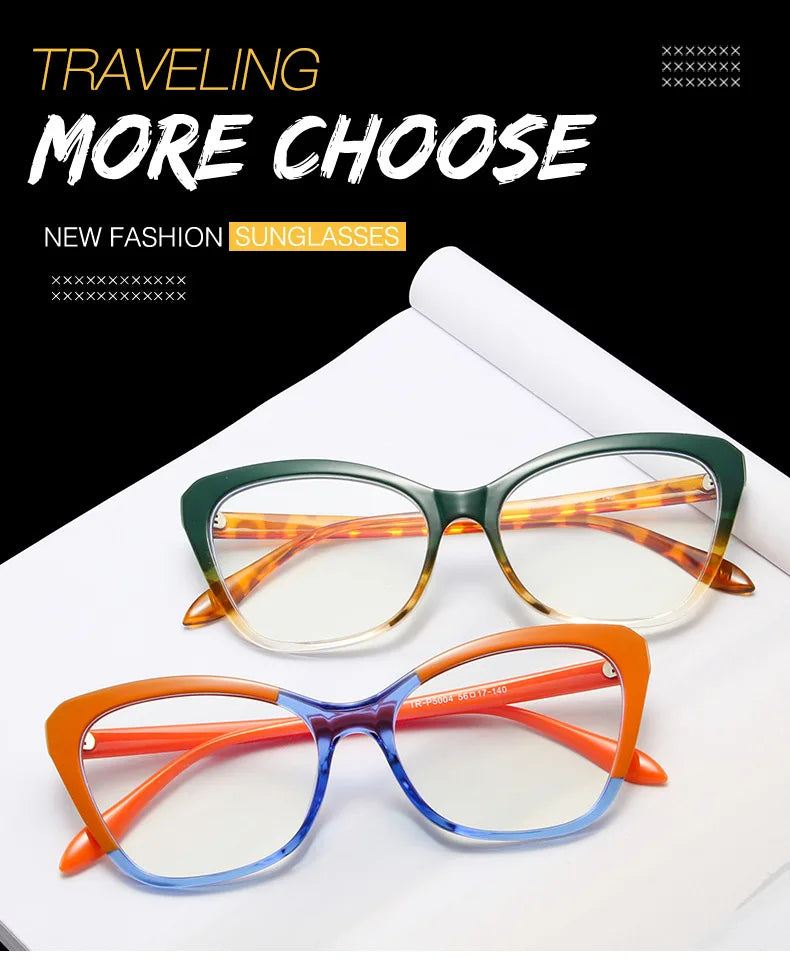 Trendy Cat Eye Blue Light Blocking Eyeglasses for Women