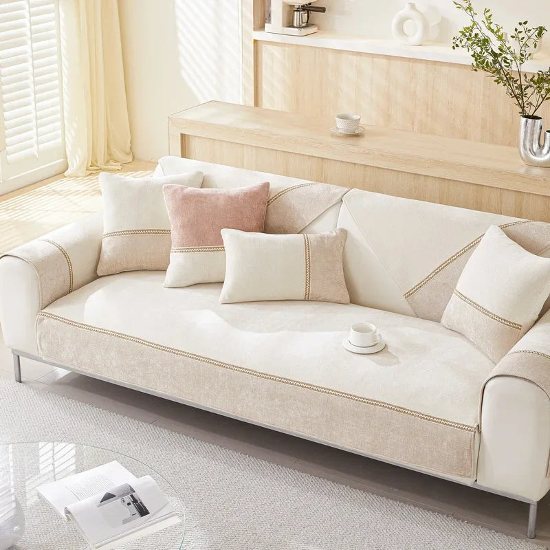 Soft Chenille Non-Slip Sofa Seat Cover for Ultimate Comfort
