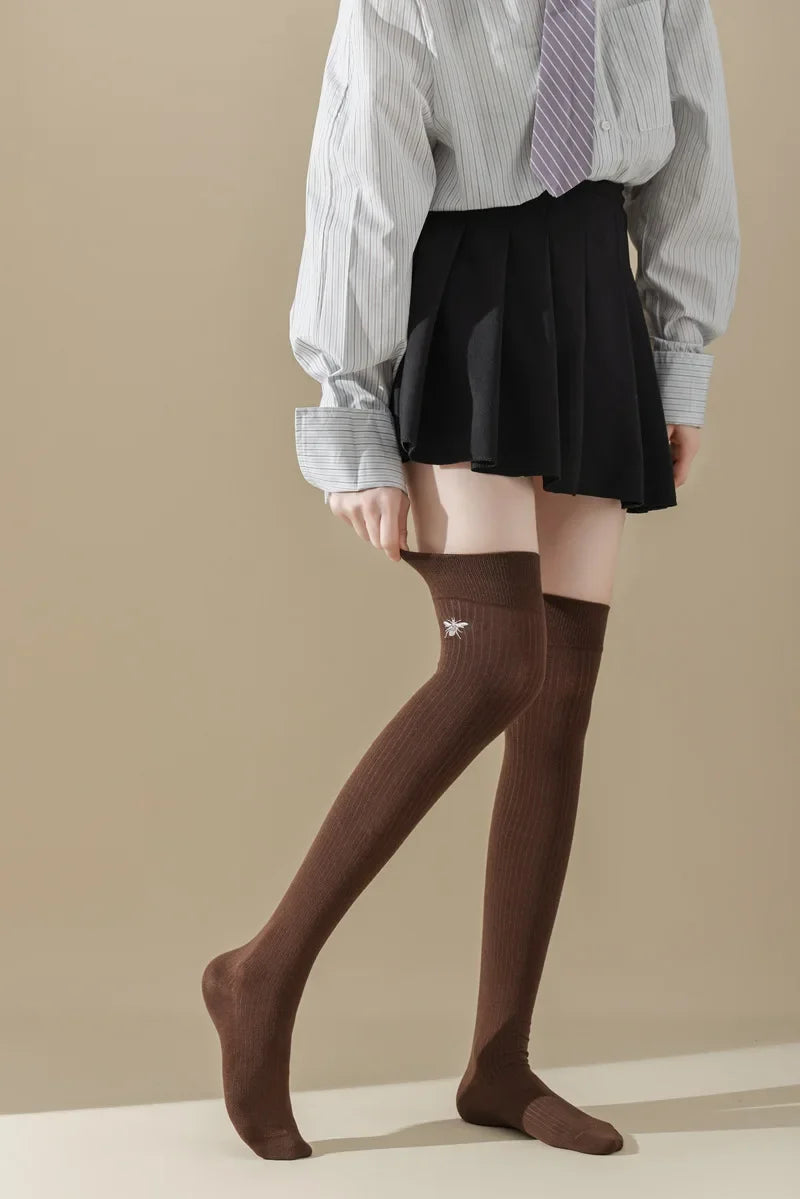Stylish Women's Cotton Thigh High Stockings | Trendy and Comfortable