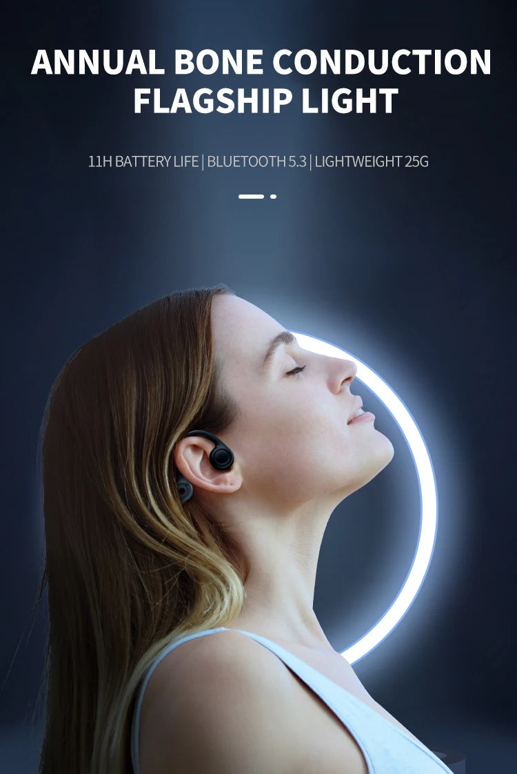 Waterproof Bone Conduction Earphones | Bluetooth Sports Headphones