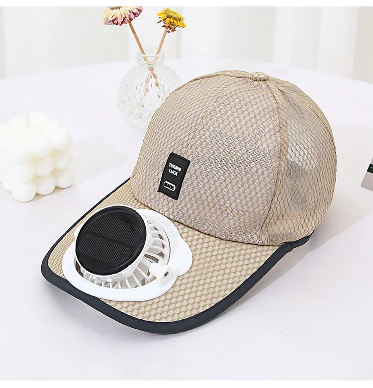Solar Charging Fan Hat | Breathable UV Protection Baseball Cap
