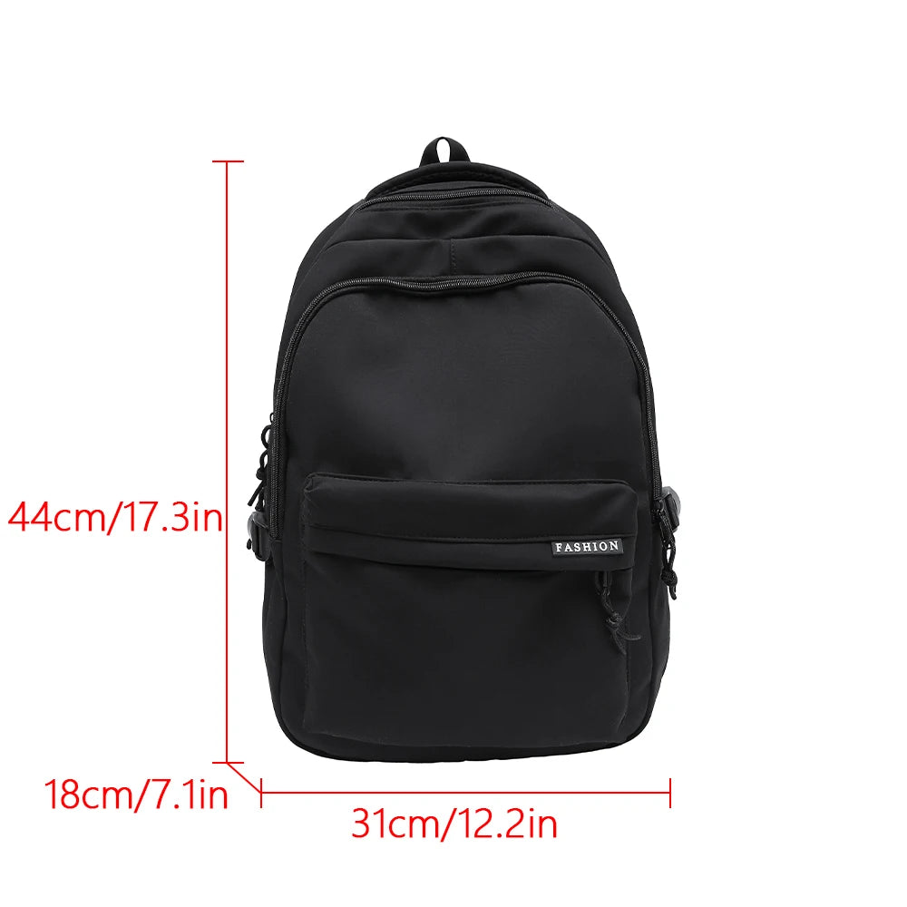 Large Capacity Solid Color Backpack for Students | Travel Ready