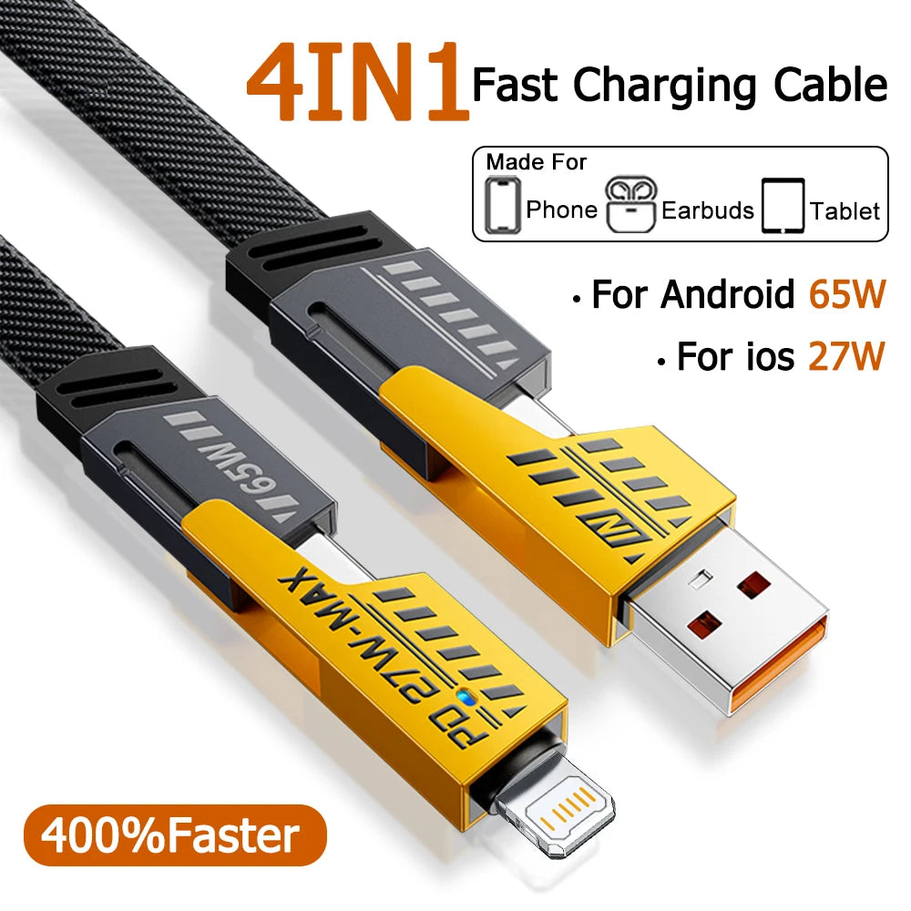 Fast Charging USB Type C Cable | 65W Mecha Style for All Devices