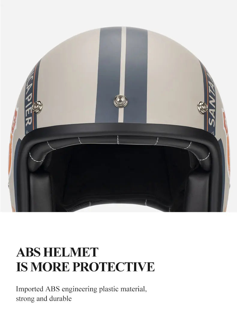 DOT Approved Vintage Motorcycle Helmet | Open Face Riding Gear
