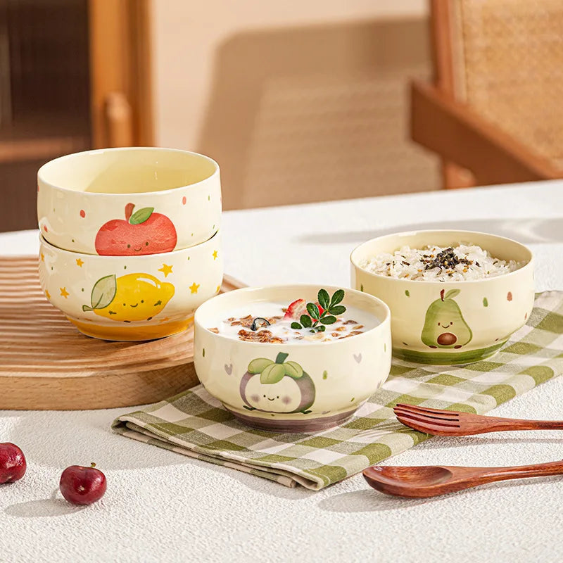 Cute Ceramic Cartoon Bowls | Perfect for Desserts & Noodles
