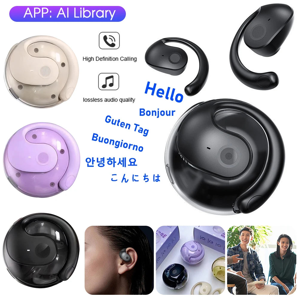 Real-Time Language Translation Bluetooth Headphones | Waterproof Earbuds