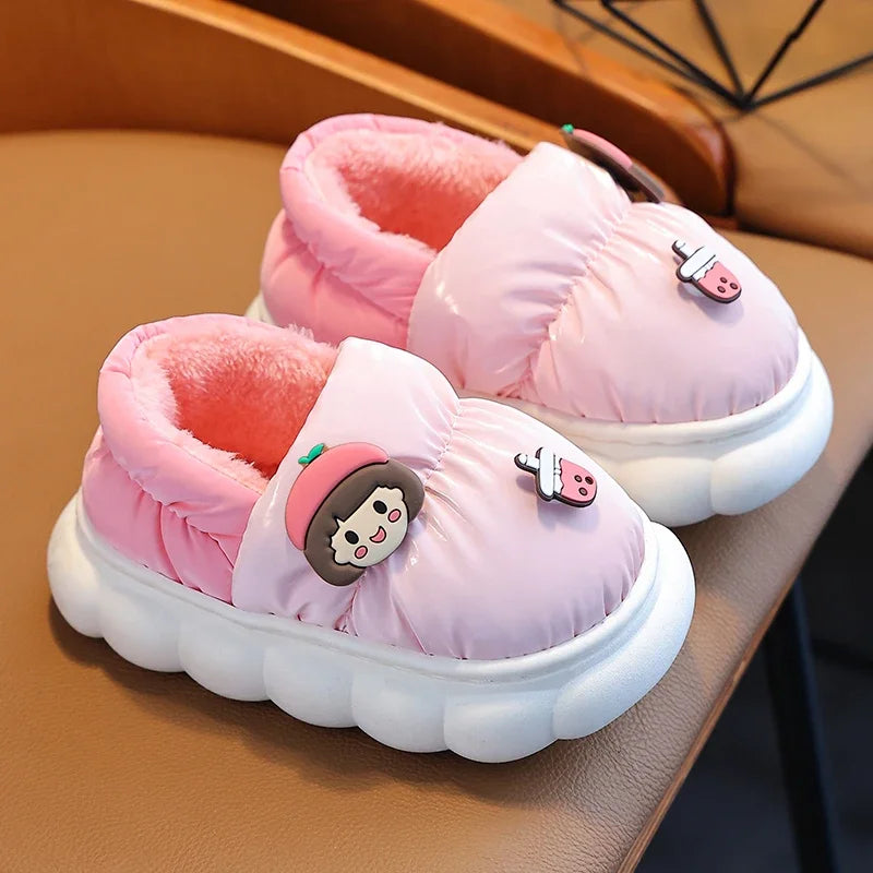 Children's Warm Plush Slippers | Cozy Anti-Slip Winter Footwear