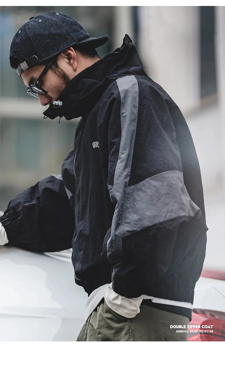 Men's Casual Detachable Double Zipper Jacket | Stylish Spring & Fall Coat