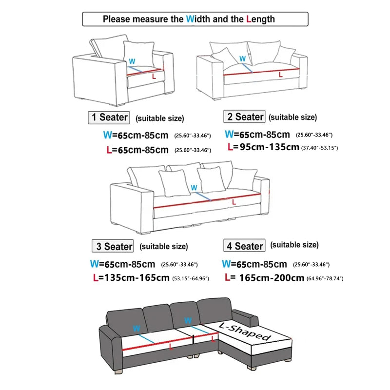 Splash-Proof Jacquard Sofa Cover | High Elasticity & Anti-Dirt