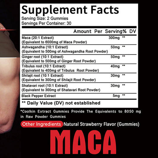 Black Maca Gummies - Performance, Mood & Energy Support Supplement